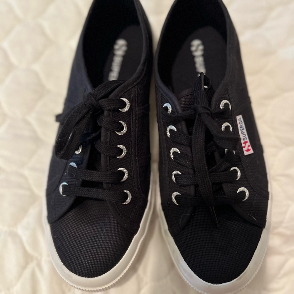 Superga Black Canvas Sneakers